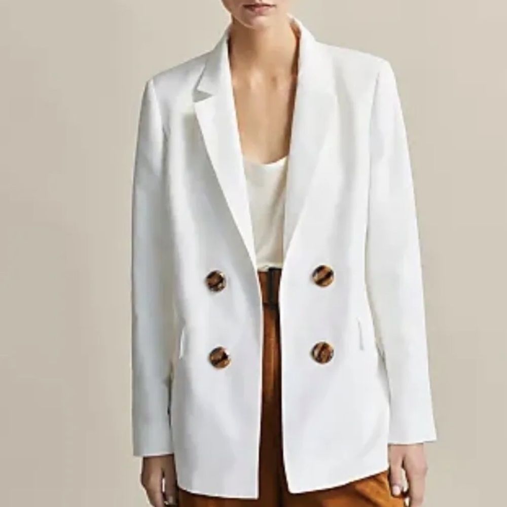 Massimo Dutti Blazer Linen Blend Size US 6 NWT